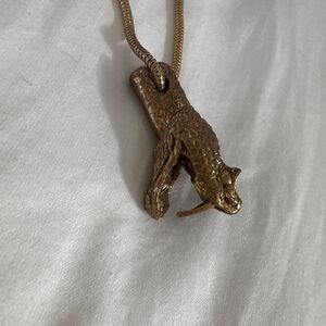 Vintage Bronze Snake Head Pendant
